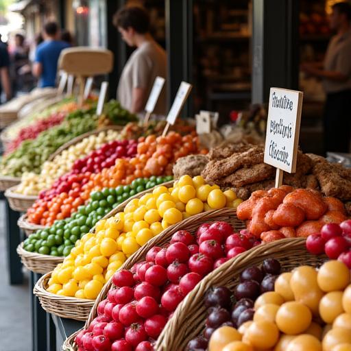 Rutas por mercados locales con productos gastronómicos auténticos
